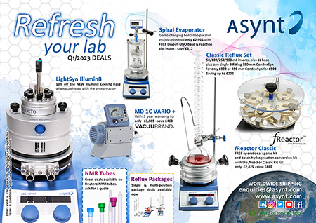 Asynt Q1 2023 special offers for your laboratory - worldwide delivery