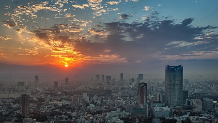 SUNSET OVER MT FUJI AND TOKYO By Martyn Fordham for blog