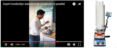 Asynt waterless air condenser CondenSyn in parallel chemistry