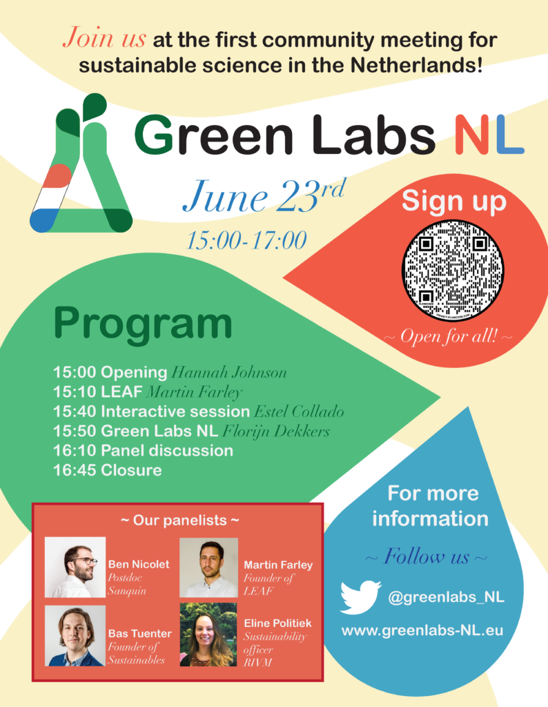 GLNL event flyer with QR code