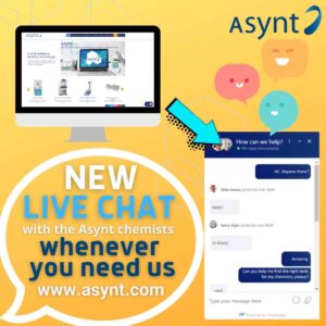Live Chat with the Asynt chemists online now