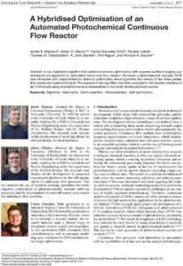 New fReactor Research Paper - A Hybridised Optimisation of an Automated Photochemical Continuous Flow Reactor