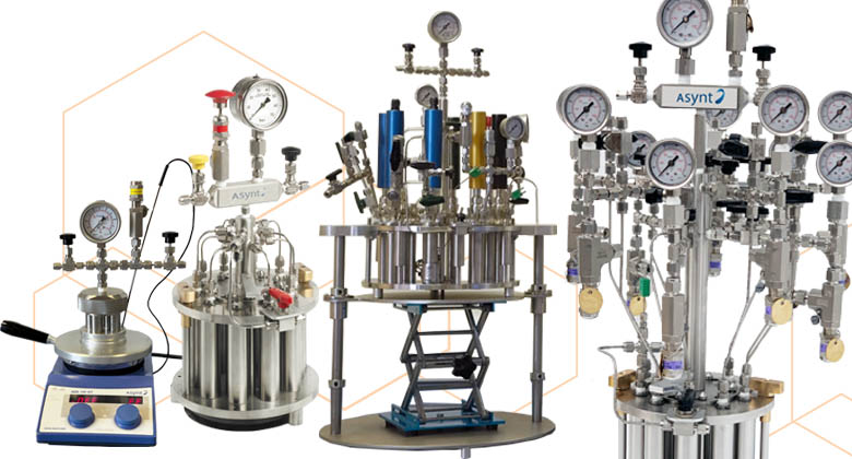 multi-position high pressure reactors from Asynt - made in the UK