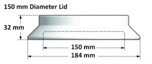 150mm PTFE reactor lid