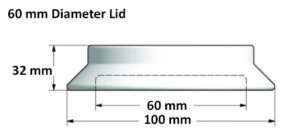 60mm PTFE Reactor lids