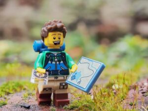 explore the world around us through citizen science - image shows a lego figure in the countryside