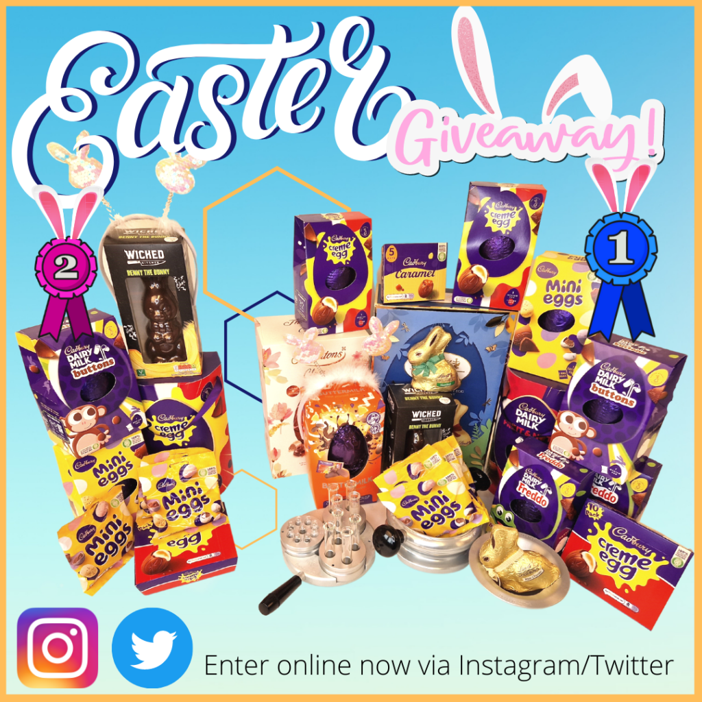 Asynt Easter Giveaway 2022 - showing the array of Easter Eggs and DrySyn up for grabs in this online giveaway