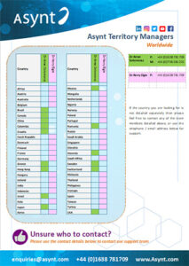 Asynt - Worldwide territory managers 2022