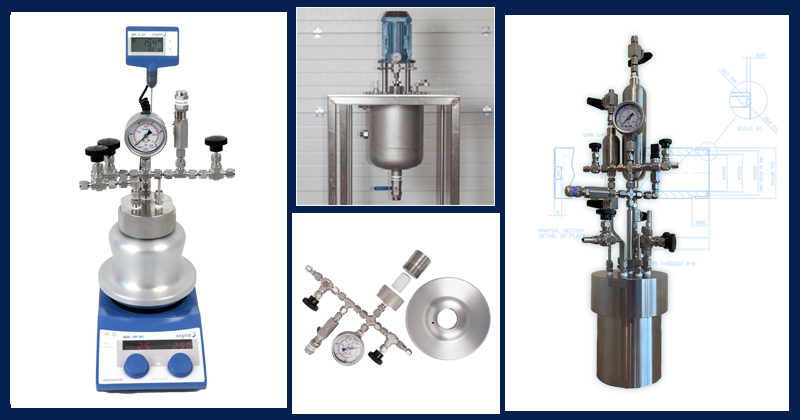 Custom single position lab pressure reactors