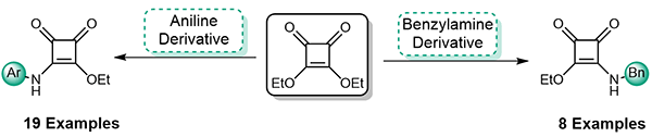 Overview of Synthetic Reactions Used to Yield Monosquarate-amide Derivatives - accessible new synthetic compound library: Kingston University with Asynt and Key Organics