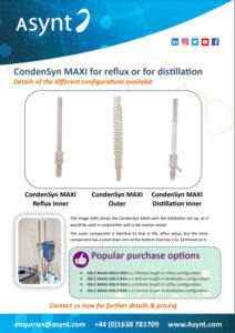 CondenSyn MAXI distillation or reflux options guide PDF download