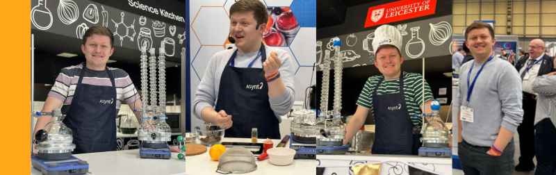 Edible demo from Dr Josh Smalley with Asynt at booth H102 at CHEMUK 2025 from 21st to 22nd May