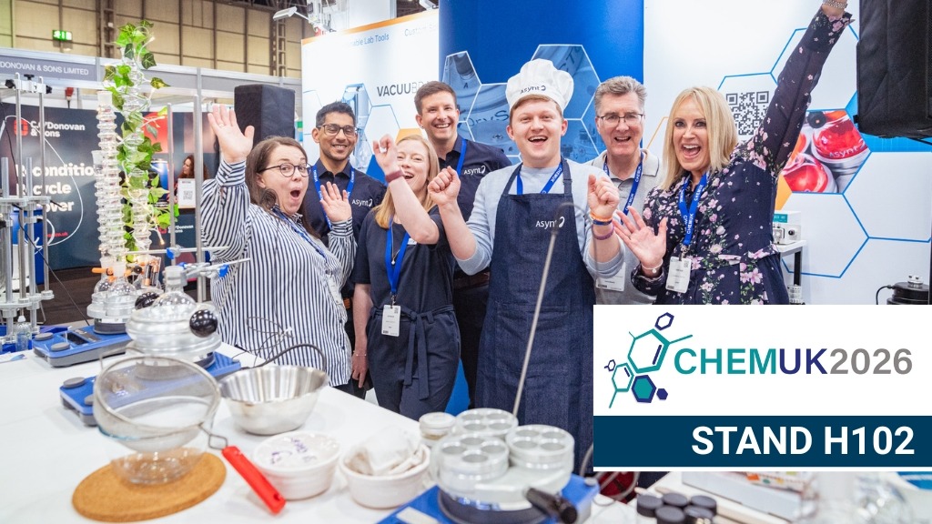 Dr Josh Smalley with the Asynt team - culinary chemistry at ChemUK 2026 on stand H102