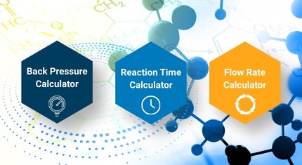 Asynt continuous flow chemistry calculators - back pressure calculator - reaction time calculator - flow rate calculator